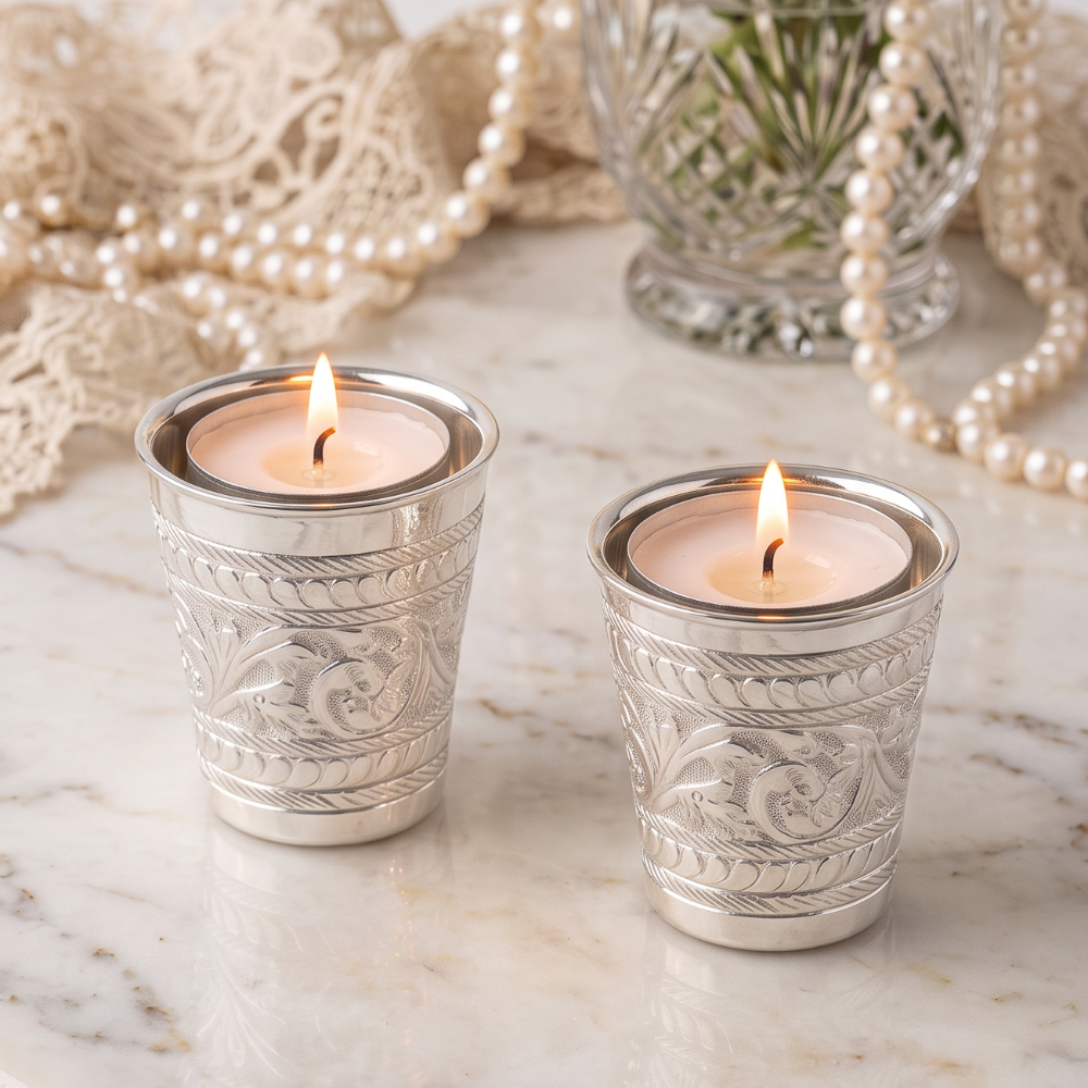 TRADITIONAL TEA LIGHT HOLDER ( SET OF 2 )