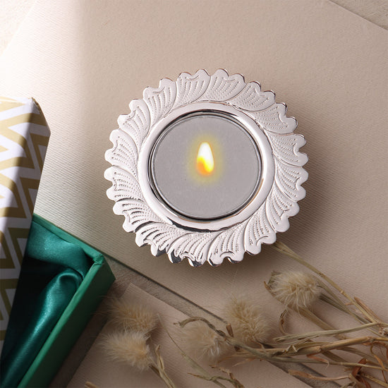SILVER PLATED TEA LIGHT HOLDER