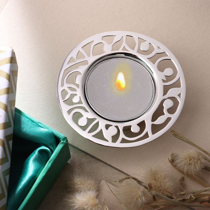 Silver Palted Tealight Holder
