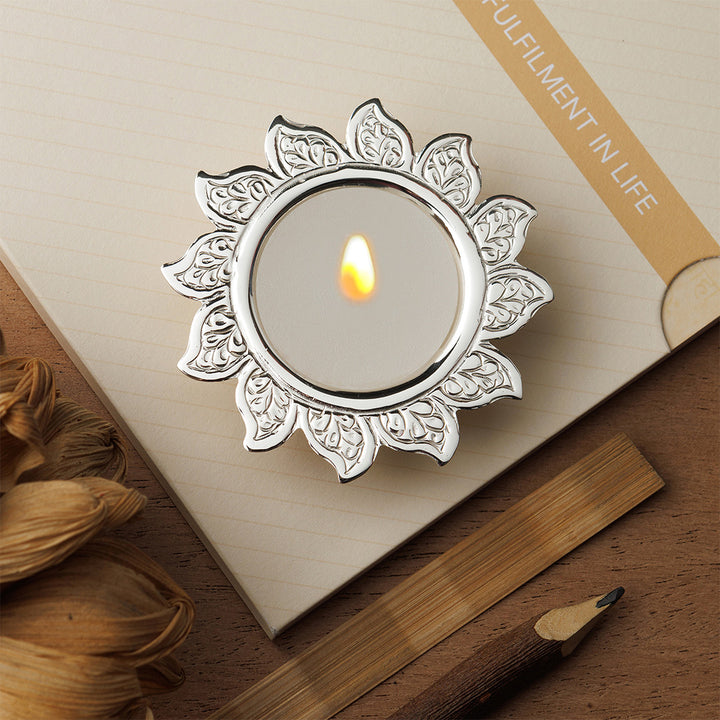 SILVER PLATED TEALIGHT HOLDER