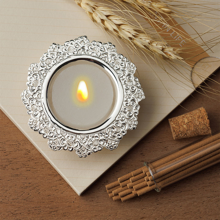 SILVER PLATED TEALIGHT HOLDER