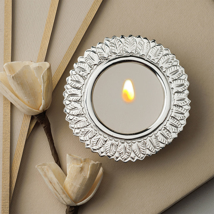 SILVER PLATED TEA LIGHT HOLDER