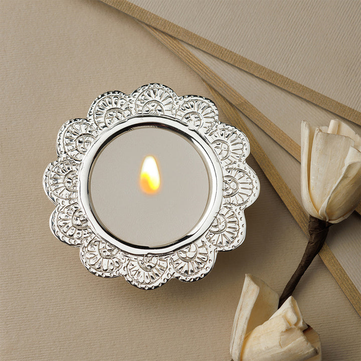 SILVER PLATED TEA LIGHT HOLDER
