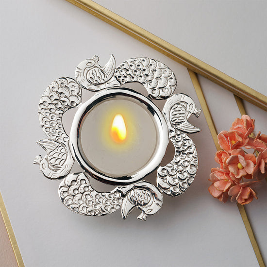 SILVER PLATED TEA LIGHT HOLDER