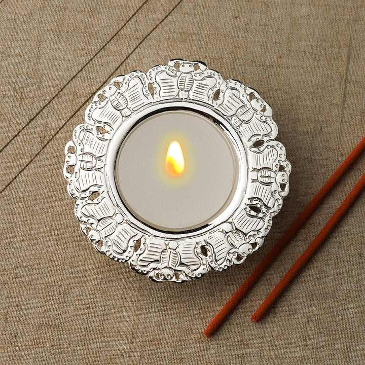 SILVER PLATED TEA LIGHT HOLDER