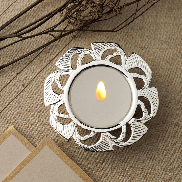 SILVER PLATED TEA LIGHT HOLDER