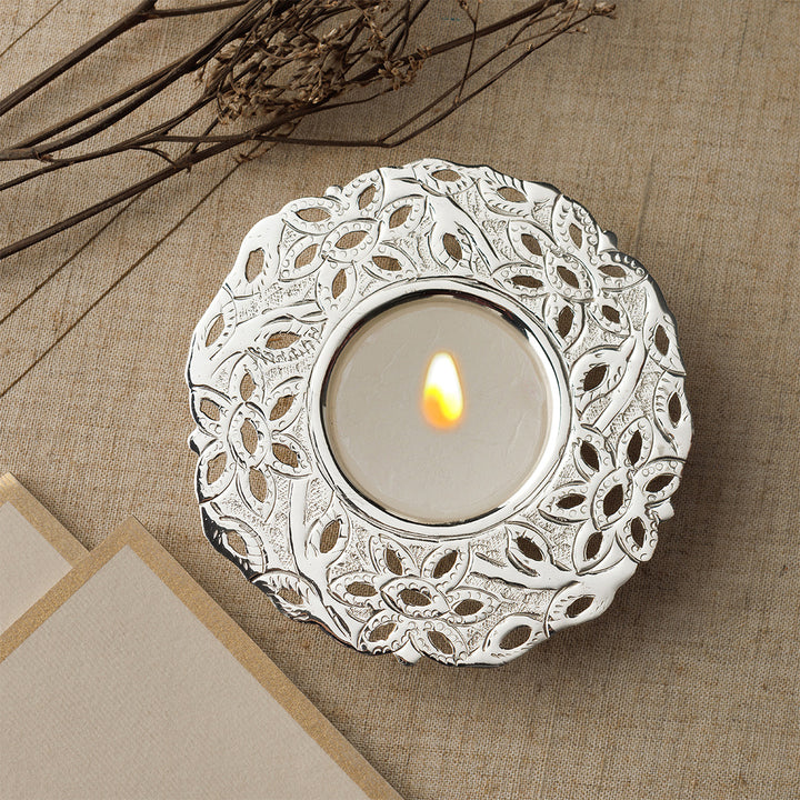 SILVER PLATED TEA LIGHT HOLDER
