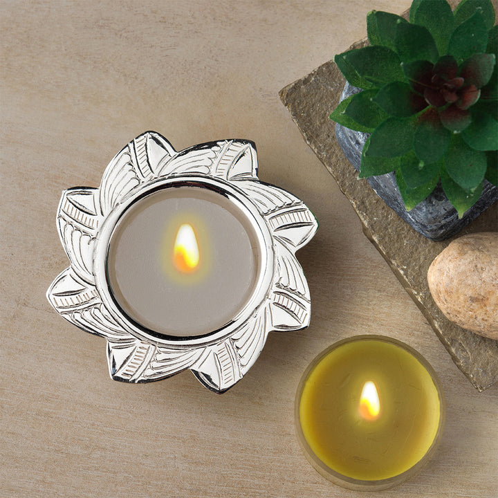 SILVER PLATED TEA LIGHT HOLDER