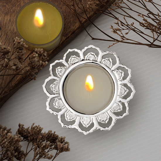 SILVER PLATED TEA LIGHT HOLDER