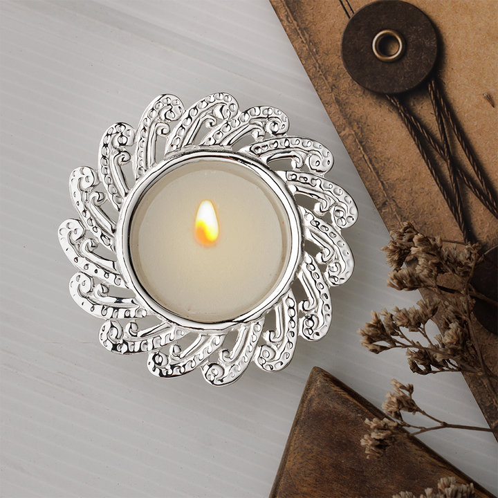 SILVER PLATED TEA LIGHT HOLDER