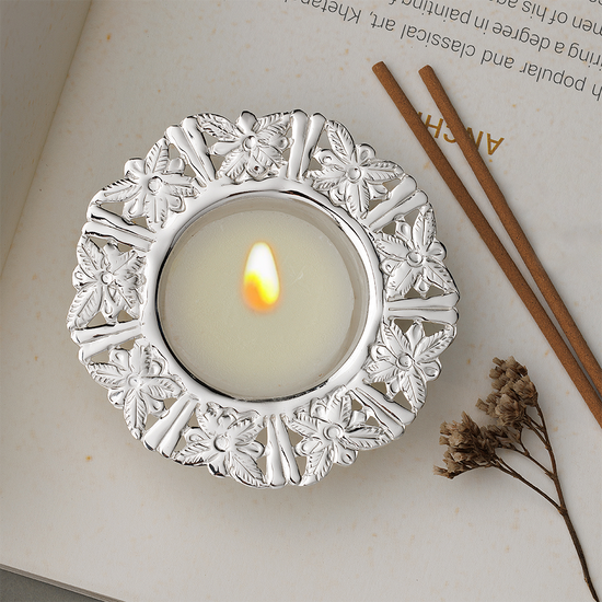 SILVER PLATED TEA LIGHT HOLDER