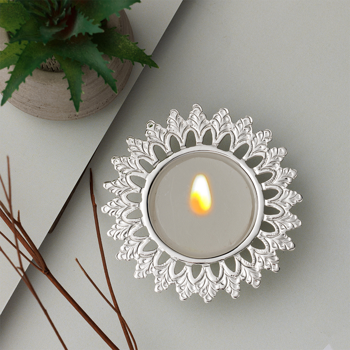 SILVER PLATED TEA LIGHT HOLDER