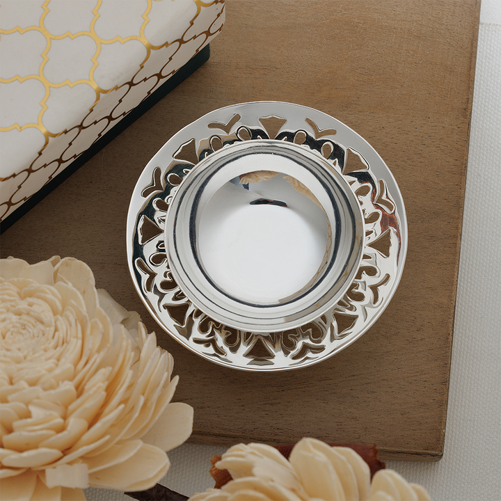 SILVER PLATED TEA LIGHT HOLDER