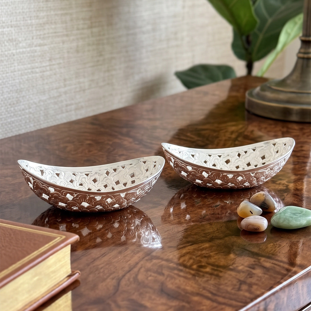 DECORATED TEA LIGHT HOLDER (SET OF 2)