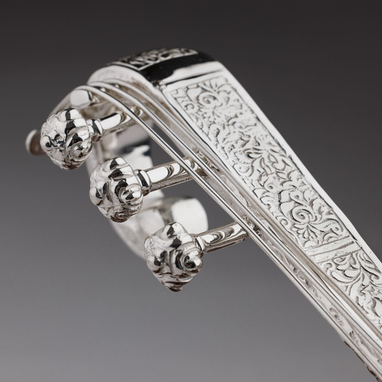 SILVER-PLATED SITAR MEMENTO