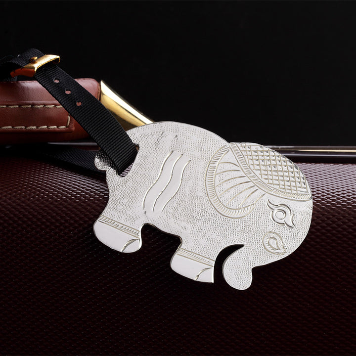DECORATED ELEPHANT LUGGAGE TAG