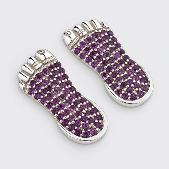 Laxmi Charans with Natural Amethyst