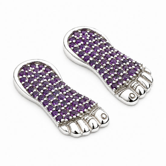 Laxmi Charans with Natural Amethyst