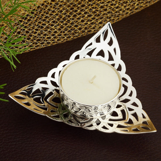 SILVER PLATED TEA LIGHT HOLDER
