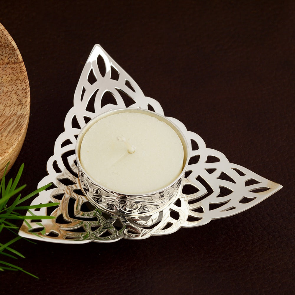 SILVER PLATED TEA LIGHT HOLDER
